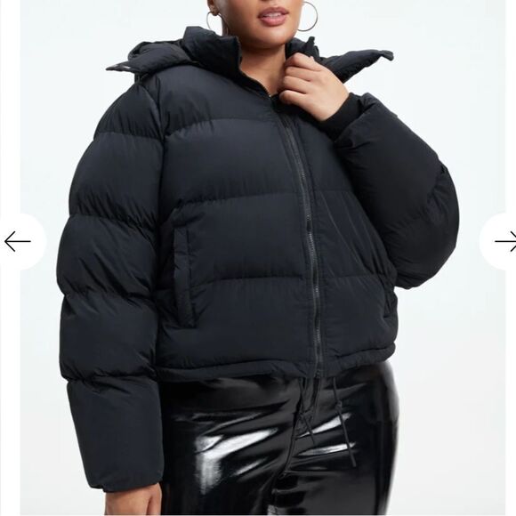 Good American Iridescent Puffer Coat - Picture 4 of 8